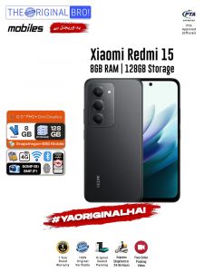 Redmi 15 - 8GB RAM - 128GB Storage - Easy Monthly Installments - PTA Approved - 1 Year Official Warranty - The Original Bro Mobiles - TOB70